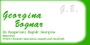 georgina bognar business card